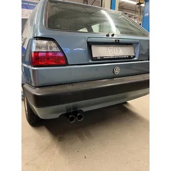 Tlumič výfuku Fox Sportauspuff koncový tlumič výfuku s koncovkou 2x55 Typ 10 pro Volkswagen Golf II s motorem 1.0, 1.3, 1.6, 1.8 SLEVA 2%