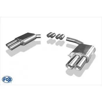 Tlumič výfuku Fox Sportauspuff koncový tlumič výfuku s koncovkou 2x90 Typ 17 na obou stranách pro Audi S5 Coupe 2007- s motorem 2.0 TFSI, 3.0, 4.2 SLEVA 2%