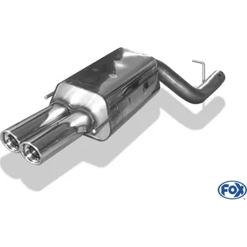 Tlumič výfuku Fox Sportauspuff koncový tlumič výfuku s koncovkou 2x80 Typ 17 pro Mercedes CLK 209 2002- s motorem 1.8 K, 2.6, 2.7 CDI, 3.0, 3.0 CDI, 3.2, 3.5, 5.0 SLEVA 2%