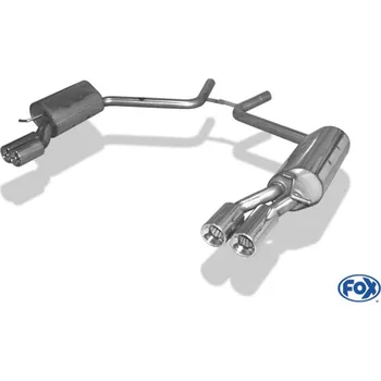 Tlumič výfuku Fox Sportauspuff koncový tlumič výfuku s koncovkou 2x90 Typ 13 na obou stranách pro Mercedes CLS C219 s motorem 3.0 CDI, 3.5, 5.0 SLEVA 2%