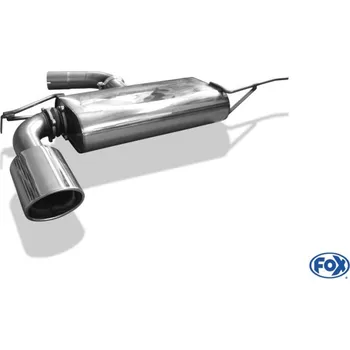 Tlumič výfuku Fox Sportauspuff koncový tlumič výfuku s koncovkou 129x106 Typ 32 pro Seat Leon 1P s motorem 2.0 TDI, 2.0 TFSI SLEVA 2%