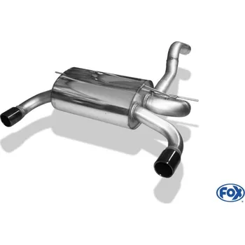 Tlumič výfuku Fox Sportauspuff koncový tlumič výfuku s koncovkou 1x80 Typ 12 černá na obou stranách pro BMW řada 3 F30, F31 2013- s motorem 2.0 SLEVA 2%