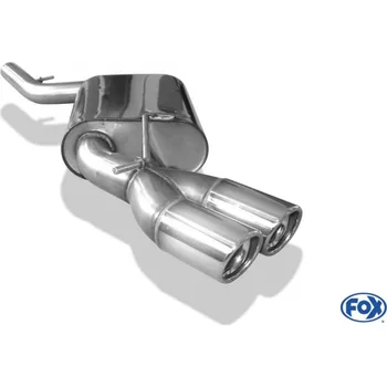 Tlumič výfuku Fox Sportauspuff koncový tlumič výfuku s koncovkou 2x76 Typ 17 pro BMW řada 3 E90, E91, E92 s motorem 2.0 D SLEVA 2%