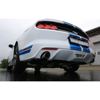 Tlumič výfuku Fox Sportauspuff koncový tlumič výfuku s koncovkou 1x100 Typ 67 na obou stranách pro Ford Mustang 2014- s motorem 2.3 SLEVA 2%