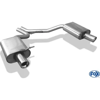 Tlumič výfuku Fox Sportauspuff koncový tlumič výfuku s koncovkou 1x90 Typ 17 na obou stranách pro Audi A4 B6 s motorem 1.8 T, 2.4 SLEVA 2%