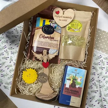 Dárkový potravinový koš Dárková sada Mami, pochutnej si Druh mletí kávy: Zrno