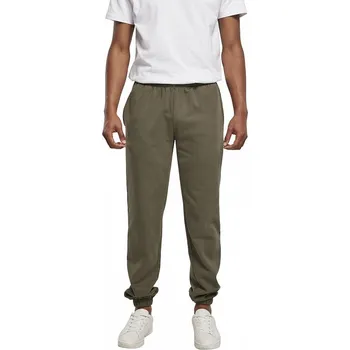 Build Your Brand Basic Běžné tepláky z měkké bavlněné směsi s postranními kapsami Barva: zelená olivová, Velikost: 3XL BYBB002