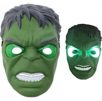 Karnevalová maska Hulk svítící maska zelená