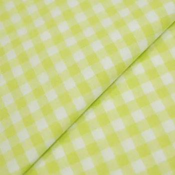 Kanafas 22904 limetkovo-bílá kostka 1 x 1cm, š.155