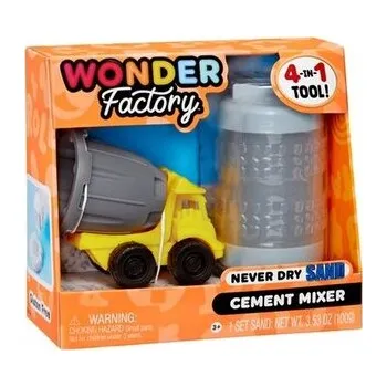 Set školních potřeb Wonder Factory Never Dry Sand - Blue +Cement Mixer