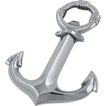 Popelník SEA Club Otvírák na láhve a vývrtka - Kotva, poniklovaná mosaz, 9x13x1,5cm