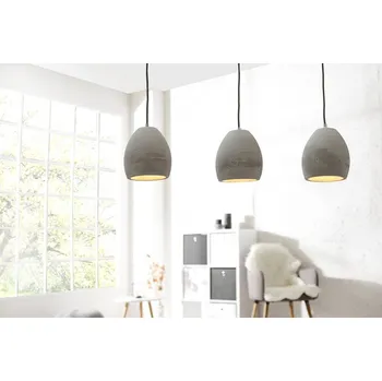 Závěsná lampa CEMENT GREY 3 SET (Designová závěsná lampa z kamene.)