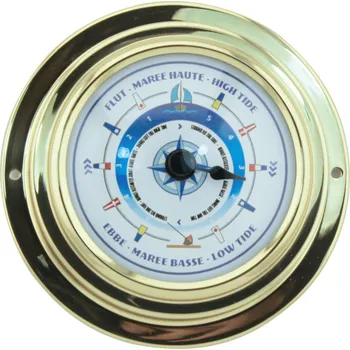 Hodiny SEA Club Přílivové hodiny, mosaz, barevný ciferník, Ø: 9,8/6,3cm, V: 3cm