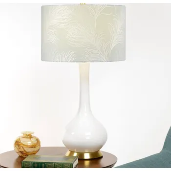 Lampička Elstead MILO-AB-TL-FDEB - Stolní lampa MILO 1xE27/60W/230V šedá