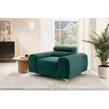 Křeslo Křeslo LAURENCE GREEN (Designové velké křeslo do obývacího pokoje zelené.)