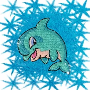 Sprchový závěs Dětský ručník s výšivkou QUALITY 400 g/m2 - DELFÍN