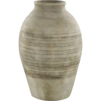 Váza Béžová antik dekorační terakotová váza Lourdes - Ø 25*37 cm