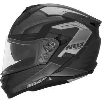 Helma na motorku NOX přilba N304S Carver MATT BLACK/TITAN - S