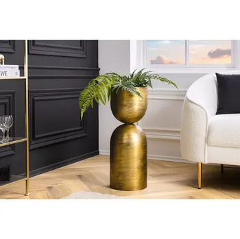 Květináč Květináč Sand Gold 56 (Vysoký designový květináč zlatý 56cm.)