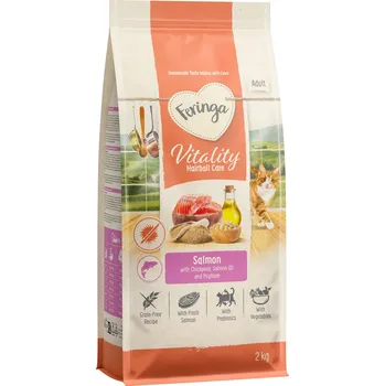 Krmivo pro kočku Výhodné balení: 5x2kg Feringa Vitality Hairball Care - losos granule pro kočky