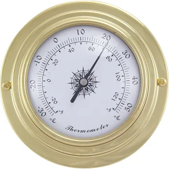 Meteostanice SEA Club Teploměr, mosaz, Ø: 9,8/6,3cm, V: 3cm