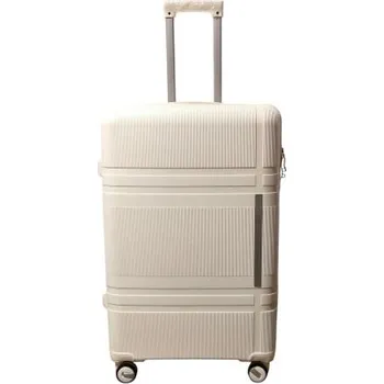 Cestovní kufr ze silikonu, TSA zámek - bílý - velikost L