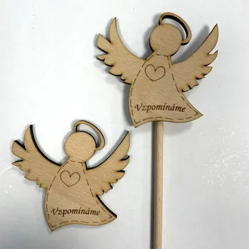 Smuteční dekorace Smuteční anděl 8 cm Tvar: Bez zápichu Smuteční dekorace 8 cm