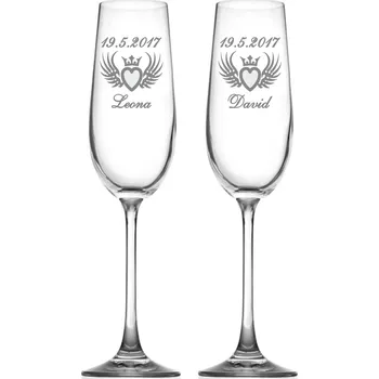 Svatební dekorace Svatební skleničky s motivem #10