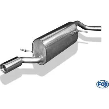 Tlumič výfuku Fox Sportauspuff koncový tlumič výfuku s koncovkou 1x80 Typ 13 pro Volkswagen Polo 6R 2009- s motorem 1.2, 1.2 TDI, 1.4, 1.6 TDI SLEVA 2%