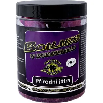 Boilies Carp Servis Václavík Boilies v dvojobalu - 180g 20 mm přírodní játra