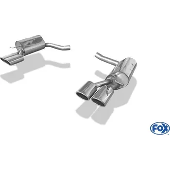 Tlumič výfuku Fox Sportauspuff koncový tlumič výfuku s koncovkou 2x115x85 Typ 32 na obou stranách pro Mercedes CLS 2011- s motorem 3.5 SLEVA 2%