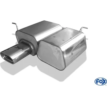 Tlumič výfuku Fox Sportauspuff koncový tlumič výfuku s koncovkou 135x80 Typ 53 pro BMW řada 3 E46 s motorem 1.8, 2.0, 2.5 SLEVA 2%