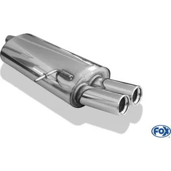 Tlumič výfuku Fox Sportauspuff koncový tlumič výfuku s koncovkou 2x80 Typ 13 pro Volkswagen Sharan 7M 11/1995- s motorem 1.9 TDI, 2.0, 2.8 SLEVA 2%