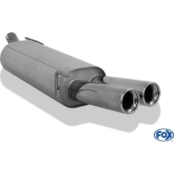 Tlumič výfuku Fox Sportauspuff koncový tlumič výfuku s koncovkou 2x76 Typ 13 pro Volkswagen Golf III s motorem 2.0, GTI 16V 2.8, VR6 SLEVA 2%
