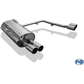 Tlumič výfuku Fox Sportauspuff koncový tlumič výfuku s koncovkou 2x80 Typ 10 na obou stranách pro BMW řada 7 E65 s motorem 3.6, 4.4 SLEVA 2%