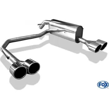 Tlumič výfuku Fox Sportauspuff koncový tlumič výfuku s koncovkou 2x100 Typ 16 na obou stranách pro Peugeot 207 RC 2007- s motorem 1.6 SLEVA 2%
