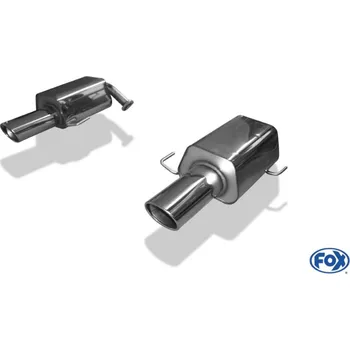 Tlumič výfuku Fox Sportauspuff koncový tlumič výfuku s koncovkou 129x106 Typ 44 na obou stranách pro Subaru Legacy Outback BL 2003-2009 s motorem 2.0, 2.0 D, 2.5, 3.0, Limousine SLEVA 2%