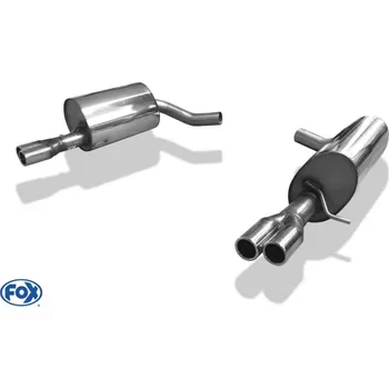 Tlumič výfuku Fox Sportauspuff koncový tlumič výfuku s koncovkou 2x60 Typ 12 na obou stranách pro Jaguar S-Type s motorem 4.2 SLEVA 2%