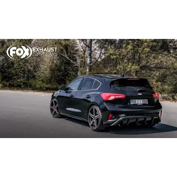 Tlumič výfuku Fox Sportauspuff koncový tlumič výfuku s koncovkou 1x100 Typ 25 černá na obou stranách pro Ford Focus IV ST 2018- s motorem 2.0 SLEVA 2%