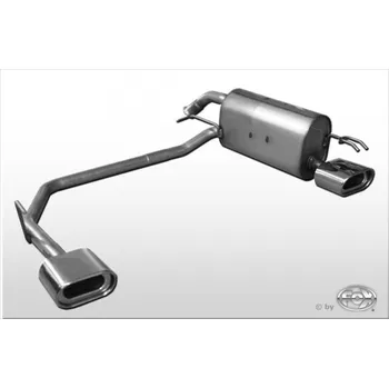 Tlumič výfuku Fox Sportauspuff koncový tlumič výfuku s koncovkou 135x80 Typ 53 na obou stranách pro Kia Picanto -2011 s motorem 1.0, 1.1 SLEVA 2%