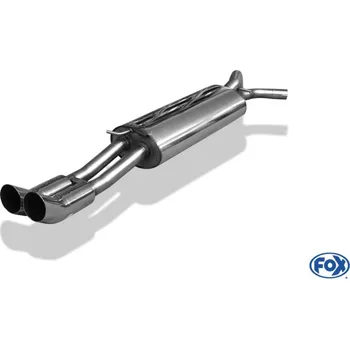 Tlumič výfuku Fox Sportauspuff koncový tlumič výfuku s koncovkou 2x76 Typ 18 pro Volkswagen Bora s motorem 1.4, 1.6, 1.8, 1.9 SDI, 1.9 TDI, 2.0, 2.3 SLEVA 2%