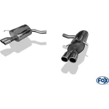 Tlumič výfuku Fox Sportauspuff koncový tlumič výfuku s koncovkou 2x70 Typ 16 na obou stranách pro Mercedes třída E C207 2009- s motorem 3.0 CDI, 3.5, 5.5, určeno pro Coupe (C207) SLEVA 2%