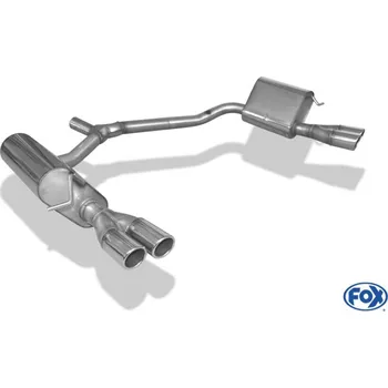 Tlumič výfuku Fox Sportauspuff koncový tlumič výfuku s koncovkou 2x70 Typ 16 na obou stranách pro Mercedes třída E W212 2009- s motorem 1.8, 2.0, 2.2 CDI SLEVA 2%