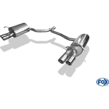 Tlumič výfuku Fox Sportauspuff koncový tlumič výfuku s koncovkou 2x70 Typ 16 na obou stranách pro Mercedes třída C 204 2011- s motorem 1.6, 1.8, 2.2 D SLEVA 2%