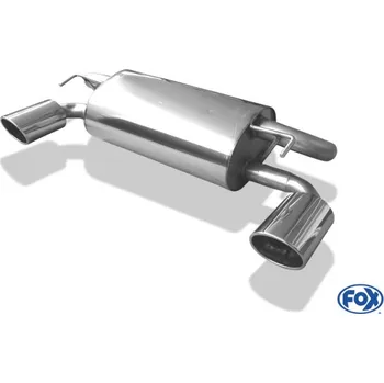 Tlumič výfuku Fox Sportauspuff koncový tlumič výfuku s koncovkou 129x106 Typ 32 na obou stranách pro Nissan 370Z 2009- s motorem 3.7 SLEVA 2%