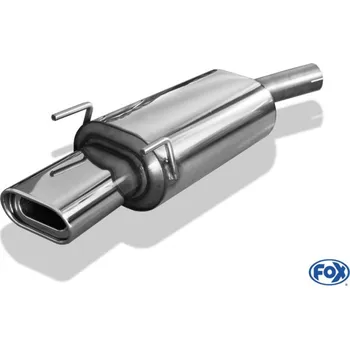 Tlumič výfuku Fox Sportauspuff koncový tlumič výfuku s koncovkou 135x80 Typ 53 pro Opel Corsa B s motorem 1.2, 1.4, 1.5 TD, 1.6 SLEVA 2%