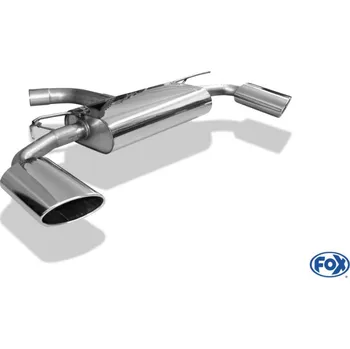 Tlumič výfuku Fox Sportauspuff koncový tlumič výfuku s koncovkou 160x90 Typ 38 na obou stranách pro Audi A3 2012- s motorem 1.4 TFSI SLEVA 2%