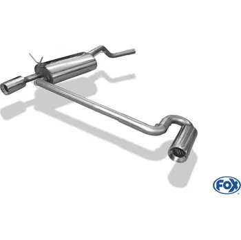 Tlumič výfuku Fox Sportauspuff koncový tlumič výfuku s koncovkou 1x90 Typ 13 na obou stranách pro Renault Megane I s motorem 1.4, 1.6, 1.8, 1.9 DTi, 2.0, typ BA/EA/JA SLEVA 2%