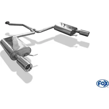 Tlumič výfuku Fox Sportauspuff koncový tlumič výfuku s koncovkou 1x90 Typ 13 na obou stranách pro Mazda 6 GH s motorem 1.8, 2.0, 2.5 SLEVA 2%