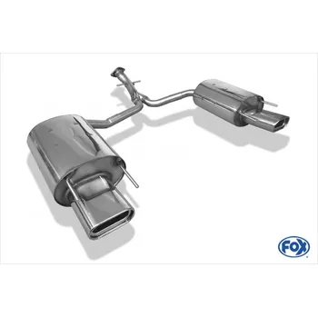Tlumič výfuku Fox Sportauspuff koncový tlumič výfuku s koncovkou 160x80 Typ 53 na obou stranách pro Lexus IS 220 Diesel s motorem 2.2 SLEVA 2%